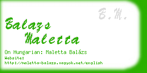 balazs maletta business card
